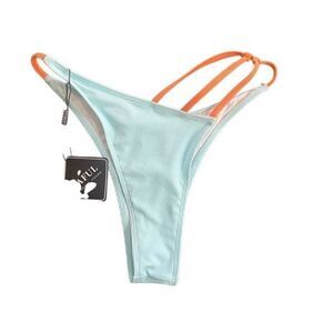NWT zaful bathing suit bottoms size 6 blue orange